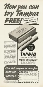 Periods: 1940 UK Magazine Tampax Advert