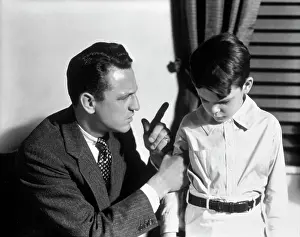 Abusive: 1940s 1950s Angry Father Shaking