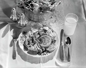 Salads: 1940s 1950s Dinner Salad Plate