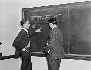 Equations: 1940s 2 STUDENTS PROFESSORS MATHEMATICIANS BLACKBOARD