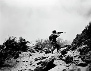 Backpacks: 1940s Us Army Infantry Men Shooting