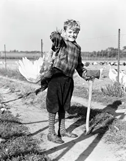 Mackinaw: 1940s Boy In Plaid Jacket And