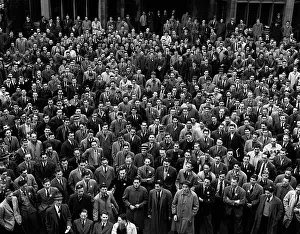 1940s Crowd Of Men From Above