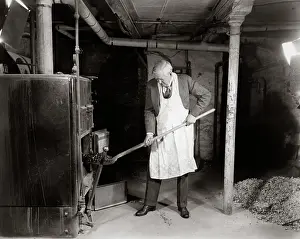 Heaters: 1940s Elderly Man In Basement