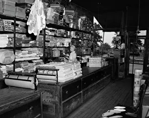 Inventory: 1940s Elderly Woman Pulling Merchandise