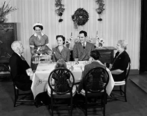 Grandparent: 1940s Two Generation Family In