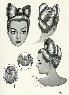 Updo: 1940s hairstyle - Bow
