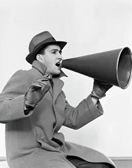 Amplify: 1940s Man In Coat Hat And Gloves