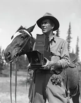 Saddled: 1940s Man In Fedora & Jodphurs