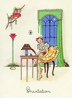 Invitations: 1940s party invitation