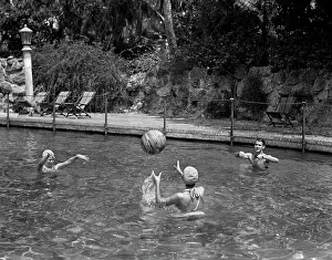 Volley: 1940s Playing Volley With A Beach