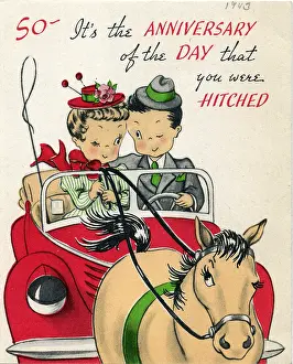Winking: 1940s postcards - 1940s, Anniversary Greetings