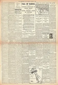 Embargo: 1941 Birmingham Mail Surrender of Bardia to Allied Forces