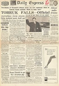 Summerskill: 1941 Daily Express Fall of Tobruk to Allies