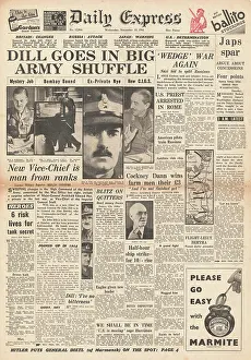 Dill: 1941 Daily Express Re-shuffle in high command of the British