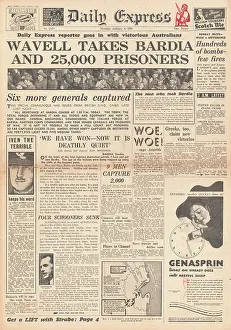 Taranto: 1941 Daily Express Surrender of Bardia to Allied Forces