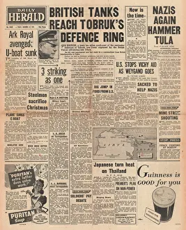 Kurusu: 1941 Daily Herald British forces advance in Libya