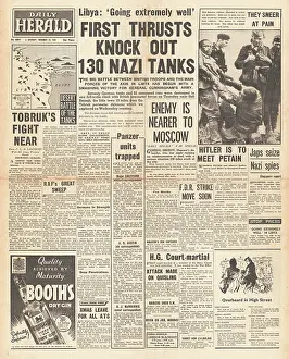 Kurusu: 1941 Daily Herald British Forces advance in Libya