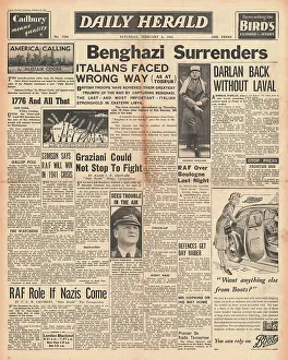 Cyrene: 1941 Daily Herald British Forces capture Benghazi