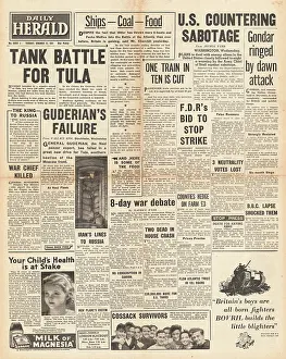 Huntziger: 1941 Daily Herald German Army attack held at Tula