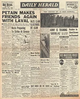 Spotters: 1941 Daily Herald Petain in talks with Laval