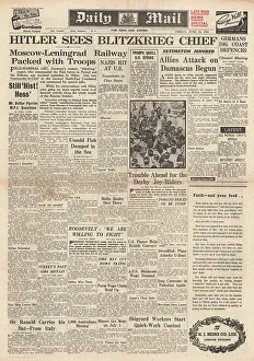 Weygand: 1941 Daily Mail German Forces mass on Russian Frontier