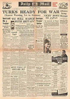 Bogdan: 1941 Daily Mail Turkey ready for war