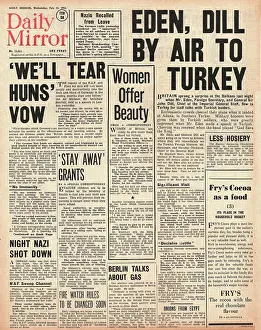 Dill: 1941 Daily Mirror Anthony Eden attends talks in Turkey