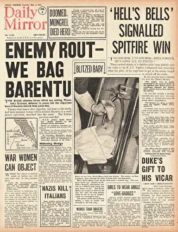 Somaliland: 1941 Daily Mirror British Forces advance in Eritrea