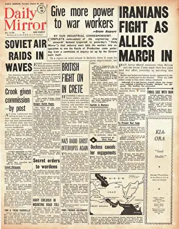 Mansur: 1941 Daily Mirror British and Soviet Troops march into Iran