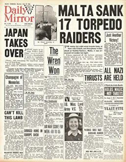 Indo China: 1941 Daily Mirror E-Boats sunk after raid on Malta
