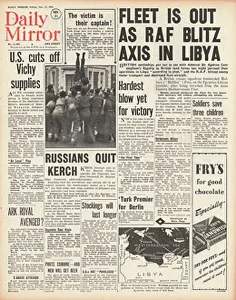 Kurusu: 1941 Daily Mirror RAF Bomb Axis Forces in Libya