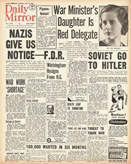 Weygand: 1941 Daily Mirror Roosevelt protests over sinking of SS Robi