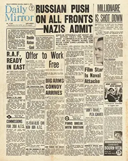 Indo China: 1941 Daily Mirror Russian Counter Attack along Eastern Front
