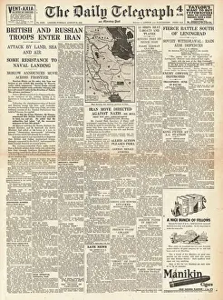 Mansur: 1941 Daily Telegraph British and Soviet Troops march into Ir