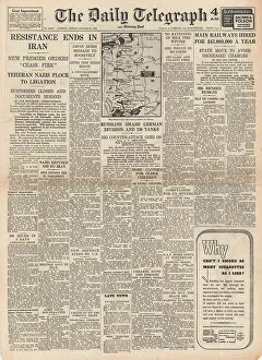 Lebb: 1941 Daily Telegraph Cease fire in Iran