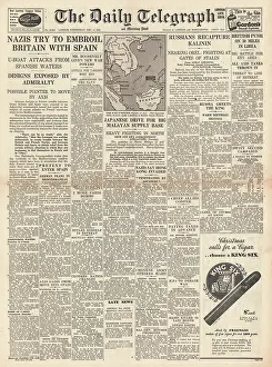 Badalona: 1941 Daily Telegraph Spanish Cargo ship sunk