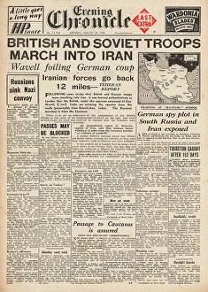 Lebb: 1941 Evening Chronicle British and Soviet Troops march into