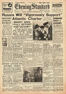 Oesel: 1941 Evening Standard Russian pledge to support Atlantic Cha