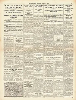 Epirus: 1941 The Observer British and Anzac Forces retreat in Greece