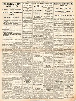 Mogadishu: 1941 The Observer Bulgaria join Axis powers