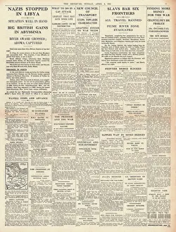 Bardossy: 1941 The Observer German advance held in Libya