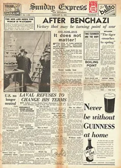 Barce: 1941 Sunday Express British Forces capture Benghazi