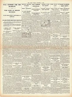 Changsha: 1941 The Times Britain and US give full support to Russia