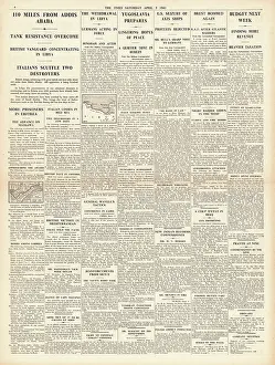Harar: 1941 The Times British Forces advance on Addis Ababa