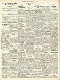 Sealion: 1941 The Times British Forces advance in Eritrea