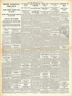 Rashid: 1941 The Times Crete evacuated by British Forces