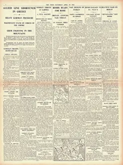 Reichsmarschall: 1941 The Times Decisive battle in Greece