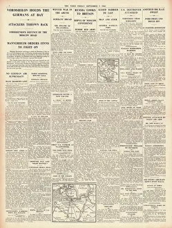Lebb: 1941 The Times German advance held by Voroshilov