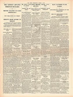 Bogdan: 1941 The Times German forces advance through Bulgaria